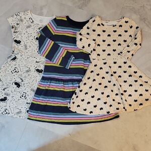 City Streets Kids Dress Trio - Black, Blue, Cream